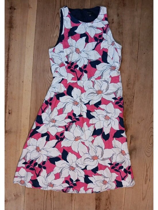 Ann Taylor Dresses & Skirts - Ann Taylor Petite Womens 6P Floral Shift Dress Sleeveless Linen Blend Summer